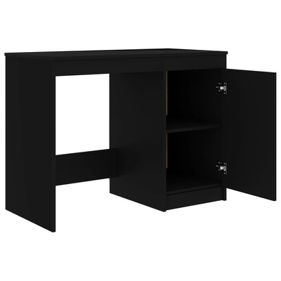 vidaXL Biurko, czarne, 100x50x76 cm, materiał drewnopochodny model standard