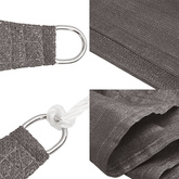 Żagiel przeciwsloneczny, 160 g/m?, antracytowy, 2,5x3,5 m, HDPE