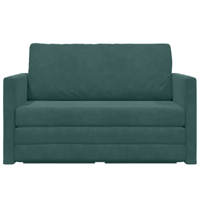 Sofa Bed Ciemna zieleń 124 x 71 x 78 cm Aksamit