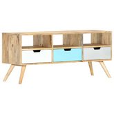 vidaXL Szafka pod TV, 110 x 35 x 48 cm, lite drewno mango