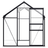Szklarnia z ramą podstawy, antracytowa, aluminiowa, 4,75 m?