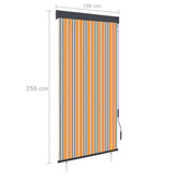vidaXL Roleta zewnętrzna, 100x250 cm, żółto-niebieska