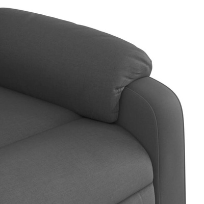 vidaXL Podnoszony fotel masujący, rozkładany, ciemnoszary, tkanina model standard