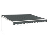 Zwijana markiza, antracytowa, 3x2,5 m, tkanina i aluminium