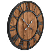 vidaXL Zegar z mechanizmem kwarcowym, drewno i metal, 60 cm, XXL
