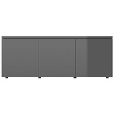 vidaXL Szafka pod TV, szara, wysoki połysk, 80x34x30 cm