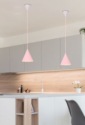 Lampa wisząca różowa stożek Voss Ledea 50101180