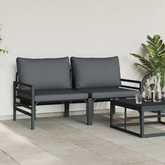 Meble Ogrodowe 2 Sztuka Antracyt 80 x 80 x 71 cm Stal