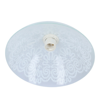Lampa wisząca Bilbao szklana pojedyncza biała do jadalni z kloszem E27