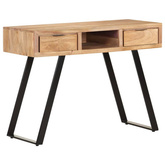 vidaXL Biurko, 107x45x79 cm, drewno akacjowe z naturalną krawędzią