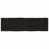 Blat ciemnobrązowy 140x40x(2-6) cm drewno z naturalną krawędzią