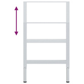 Regulowane ramy stołu roboczego, 2 szt., metal, 55x(69-95,5) cm
