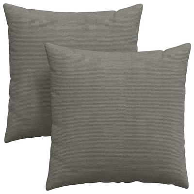 Poduszki na sofę 2 pcs Jasnoszary 80 x 80 cm Tkanina sztruksowa