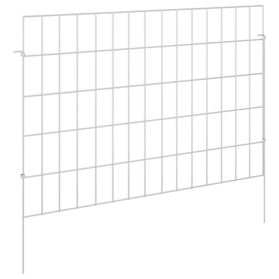 Ogrodzenie z palikami 12 szt. 75 x 50 cm Stal ocynkowana