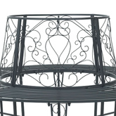 Ławka Drzewna 8 -osobowy Ø 160 x 89 cm steel Srebrnoszary