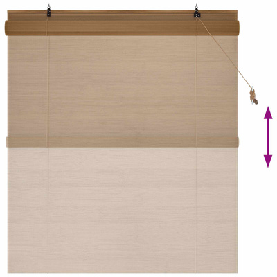 Roleta brązowy 140 x 160 cm Bambus