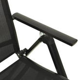 vidaXL Składane krzesła ogrodowe 2 szt., textilene i aluminium, czarne