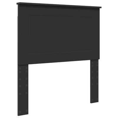 Ramka łóżka Z zagłówkiem Czarny 90 x 190 cm Lite drewno sosnowe