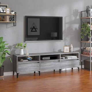 vidaXL Szafka pod TV, szary dąb sonoma, 150x30x44,5 cm wariant 8