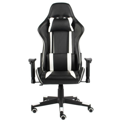 Obrotowy fotel gamingowy, biały, PVC vidaXL