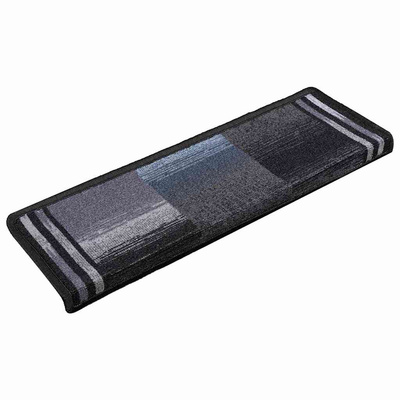 Samoprzylepne nakładki na schody 15 szt. 65x21x4cm czarno-szare