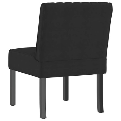 vidaXL Fotel, czarny, obity aksamitem