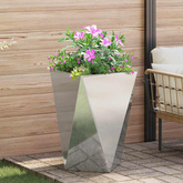 Donica 2 pcs Srebrny 50 x 50 x 75 cm Stal Galwanizowana