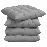 Poduszki na siedziska 4 pcs Szary chmur 40 x 40 x 6 cm tkanina
