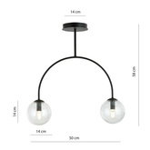 Żyrandol ARCHI 2 BL TRANSPARENT