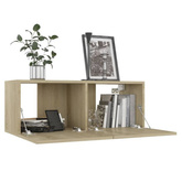 vidaXL Szafka pod TV, dąb sonoma, 80x30x30 cm, materiał drewnopochodny