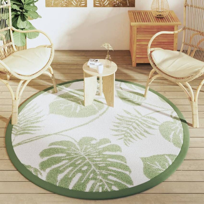 vidaXL Dywan na zewnątrz, zielony, ?160 cm, PP