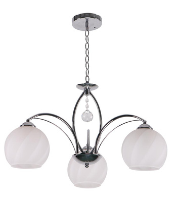 Lampa wisząca Alyson potrójna szklana metalowa 3-punktowa do salonu