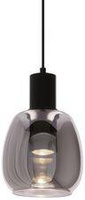 Udin small lampa wisząca czarny 1x15W GU10 klosz szary