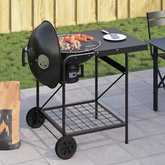 Grill na świeżym powietrzu Czarny 91 x 71 x 107 cm Metal