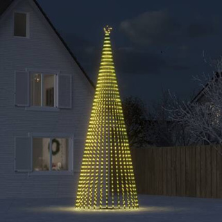 vidaXL Stożkowa choinka z lampek, 1544 ciepłych białych LED, 500 cm