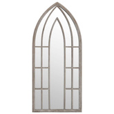 vidaXL Lustro ogrodowe, piaskowe, 100x45 cm, żelazne