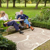 Esschert Design Dywan zewnętrzny, 240x150 cm, wzór z przekrojem drzewa
