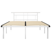 Rama łóżka, biała, metalowa, 140 x 200 cm