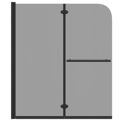 Osłona prysznicowa Czarny 120 x 140 cm Szkło ESG i aluminium