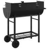 Grill węglowy 96,5 x 42,5 x 88,5 cm Czarny