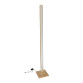 alset lampa podłogowa drewno buk + srebrny 1x18w led 4000