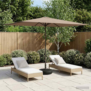 Parasol ogrodowy z podstawą 200 x 300 cm Poliester Prostokątny