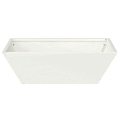 Doniczka ogrodowa 5 pcs Biały 50 x 50 x 15 cm Stal zimnogięta