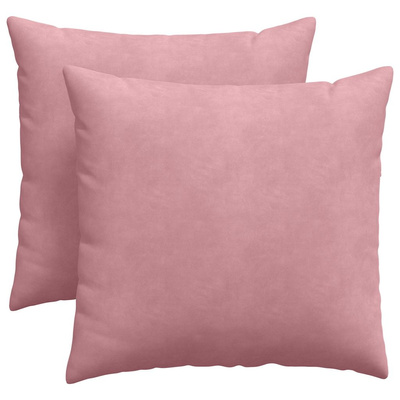 Poduszki na sofę 2 pcs Różowy 45 x 45 cm Tkanina sztruksowa