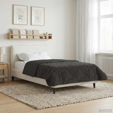 Zimowa Kołdra Antracyt 140 x 220 cm Mikrofibra i Fleece Teddy