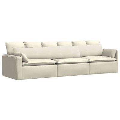 Poduszki na sofę 2 pcs Kremowy 200 x 40 cm Tkanina sztruksowa