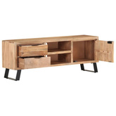 vidaXL Szafka pod TV, 120x30x42 cm, drewno akacjowe, naturalna krawędź