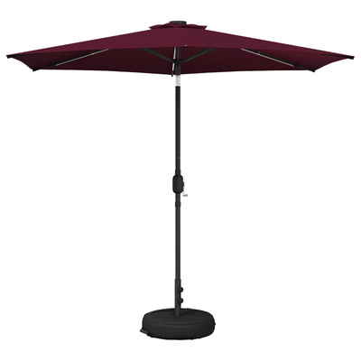 Parasol ogrodowy z oświetleniem LED i podstawą 270 x 270 cm