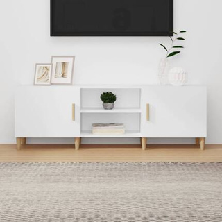 vidaXL Szafka pod TV, biała, 150x30x50 cm, materiał drewnopochodny wariant 5