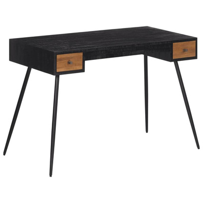 vidaXL Biurko, 117x56,5x75 cm, lite drewno z odzysku